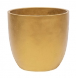 Adana Smooth Egg Pot Gold D 9H8